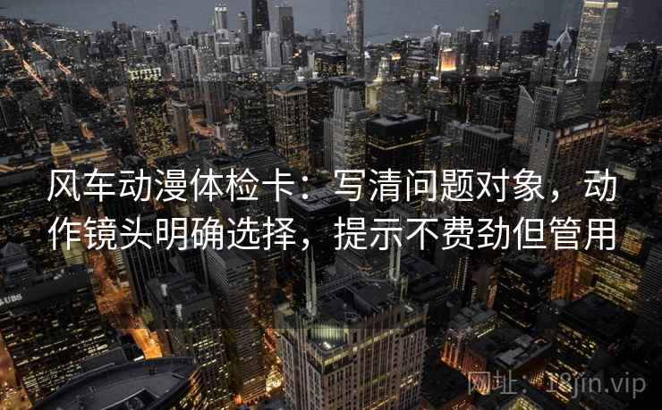 风车动漫体检卡：写清问题对象，动作镜头明确选择，提示不费劲但管用